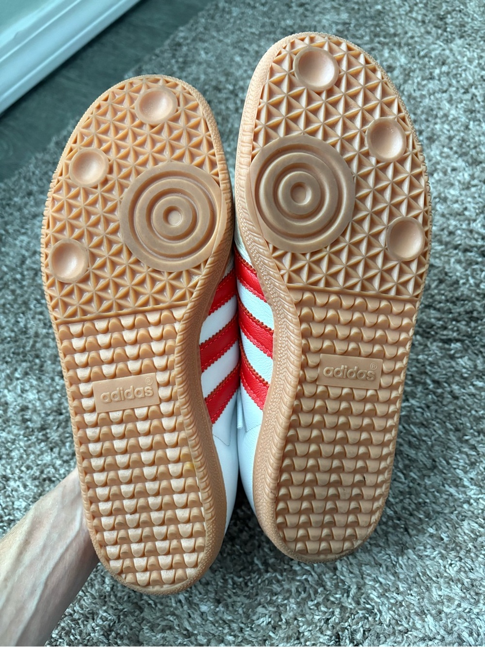 Adidas red and white Samba sneakers ladies size 8 - Picture 6 of 9